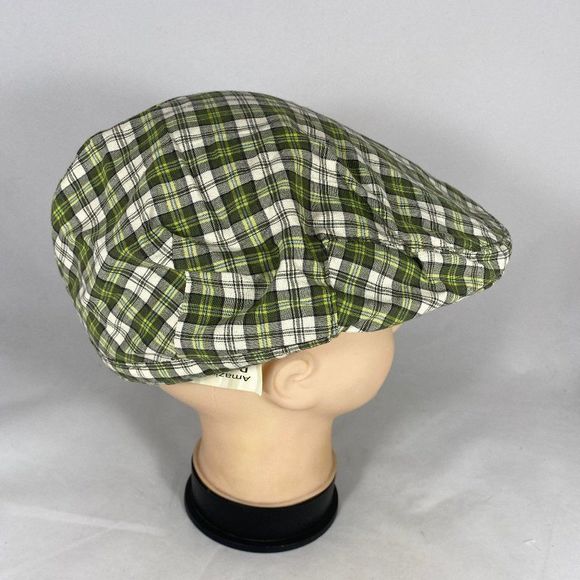 Woolrich Driving cap Flat Hat cotton Plaid NWT - Picture 3 of 8